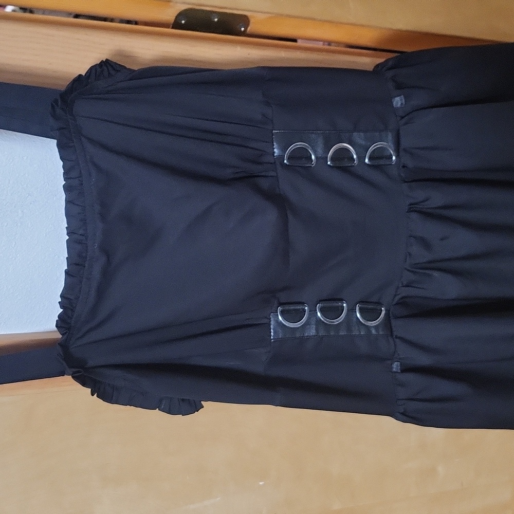 Gothic Ruffle Mini Dress - Picture 2 of 8